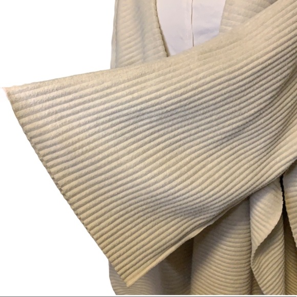 Ribbed Knit Cream Wide Sleeve Oversized Cardigan - Picture 4 of 4